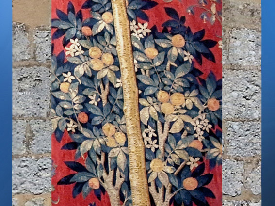 D'après l'Oranger, La Dame à la Licorne, A Mon Seul Désir, détail, tapisserie, vers 1500, art médiéval, France. (Marsailly/Blogostelle)