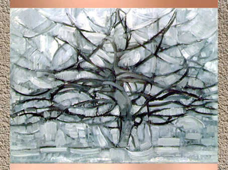 D'après L'Arbre gris, 1912, Piet Mondrian, début XXe siècle. (Marsailly/Blogostelle)