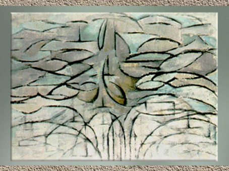 D'après le Pommier en fleurs, Piet Mondrian, 1912, début XXe siècle. (Marsailly/Blogostelle)