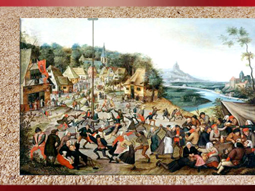 D'après l'Arbre de mai, Brueghel dit le Jeune, 1620 -1630, huile sur bois, XVIIe siècle, art Flamand. (Marsailly/Blogostelle)