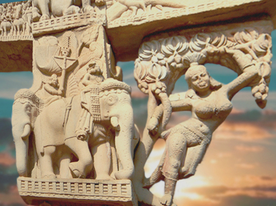 D’après les Yakshî du Torana Nord, stûpa n° 1, Sânchî, Ier siècle avjc, Madhya Pradesh, Nord, Inde ancienne. (Marsailly/Blogostelle)