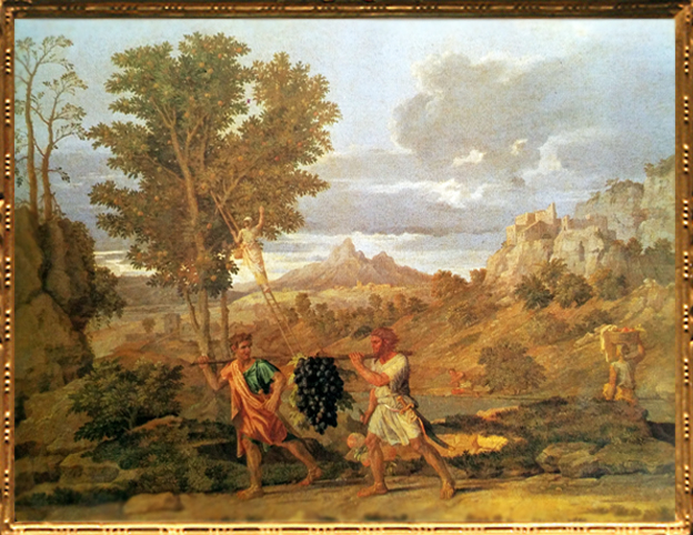 D'après L'Automne ou La Grappe de la Terre Promise, Nicolas Poussin, Les Quatre Saisons, 1660-1664, XVIIe siècle, classicisme, France. (Marsailly/Blogostelle)