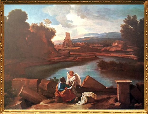 D'après Saint Matthieu et l'Ange, Nicolas Poussin, 1640, XVIIe siècle, classicisme, France. (Marsailly/Blogostelle)