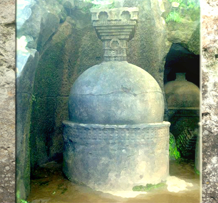 D'après un dagoba, stûpa abrité, temple rupestre de Bhaja, Ier siècle avjc, Maharashtra, Inde ancienne. (Marsailly/Blogostelle)