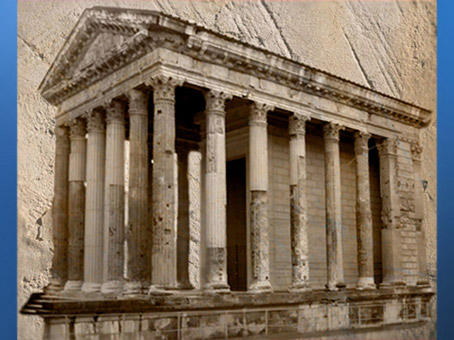 D'après le Temple d'Auguste et Livie, Vienne, vers 20-10 avjc, Rhône-Alpes, France, Gaule Romaine. (Marsailly/Blogostelle)