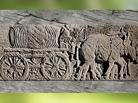 D'après un chariot de transport tiré par des mulets, avec tonneau des vendanges, bas-relief, stèle funéraire, Langres, Haute-Marne, France, Ier - IVe siècle, Gaule Romaine. (Marsailly/Blogostelle)