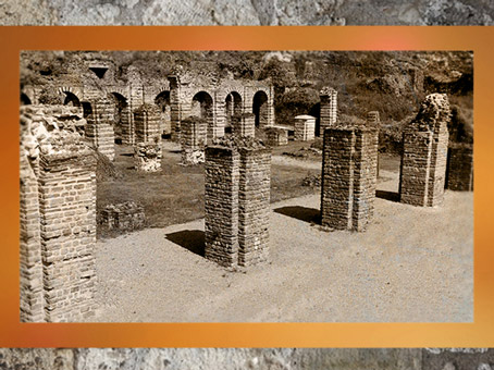 D’après les vestiges du forum antique de Bavay, Bagacum dans l'Antiquité , Ier - IIIe siècle apjc, Nord, France, Gaule Romaine. (Marsailly/Blogostelle)