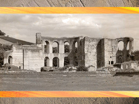 D’après les vestiges des Thermes antiques de Trèves, construits et remaniés au IVe siècle, Allemagne, époque Romaine. (Marsailly/Blogostelle)