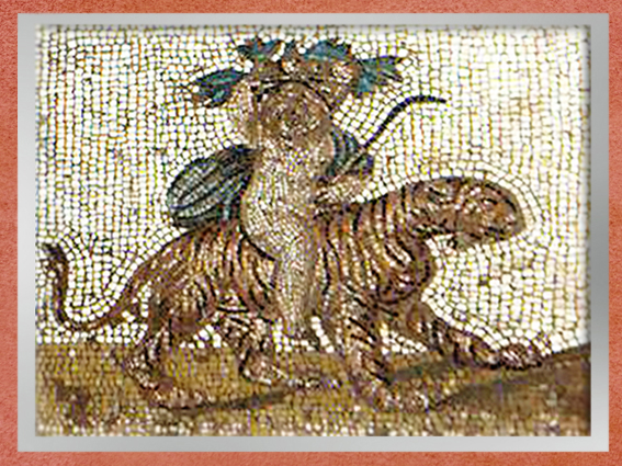 D'après l'Automne, mosaïque Saint-Romain-en-Gal, IIIe siècle apjc, Vienne, Rhône-Alpes, Gaule Romaine. (Marsailly/Blogostelle)