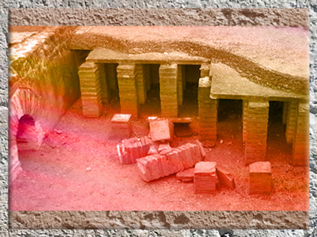 D'après un hypocauste, villa Vieux-la-Romaine, IIe-IIIe siècle apjc, Normandie, France, Gaule Romaine. (Marsailly/Blogostelle)