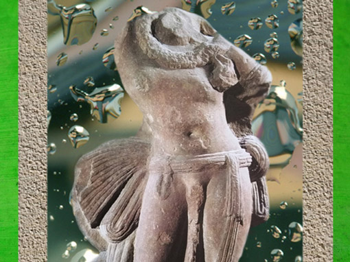 D'après un Roi Nâgâ, sculpture de l'école de Mathura, époque Kushâna, IIe siècle, Uttar Pradesh, Nord, Inde ancienne. (Marsailly/Blogostelle)