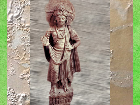 D'après un boddhisattva, Ier- IIIe siècle, Gandhara, époque Kushâna en Inde du Nord. (Marsailly/Blogostelle)