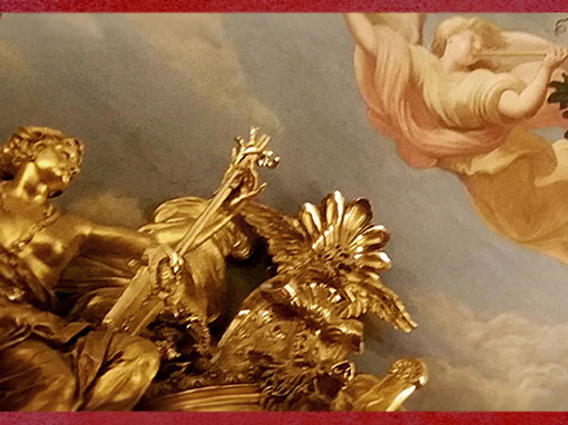 D'après les boiseries sculptées de François-Antoine Vassé, Galerie Dorée, Hôtel de Toulouse, Paris, France, XVIIIe siècle. (Marsailly/Blogostelle)