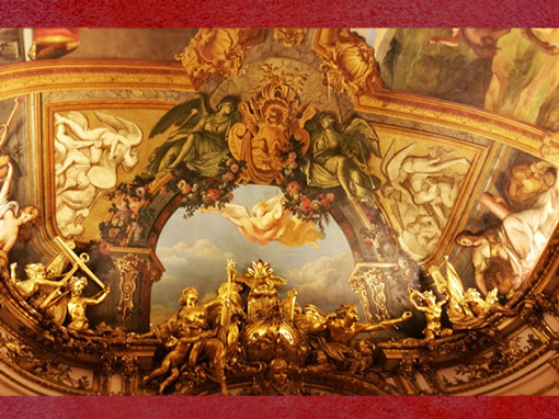 D'après l'Allégorie de la Victoire de la Marine, ouvrage sculpté de François-Antoine Vassé, Galerie Dorée, Hôtel de Toulouse (Banque de France), Paris, France, XVIIIe siècle. (Marsailly/Blogostelle)