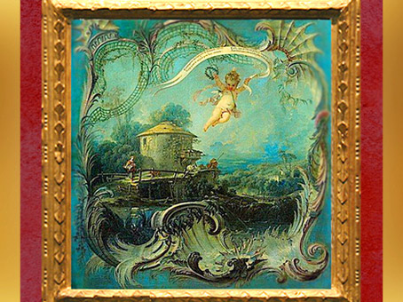 D'après Pastorale ou Jeune berger dans un paysage (1739 - 1745), style Rocaille, François Boucher, France, XVIIIe siècle.(Marsailly/Blogostelle)