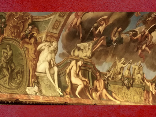 D'après la Galerie Dorée, motifs antiques, François Antoine Vassé, Hôtel de Toulouse, Paris, France, XVIIIe siècle. (Marsailly/Blogostelle)