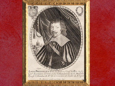 D’après un portrait de Louis Phélypeaux de la Vrillière, sur une estampe de Balthazar Montcornet, 1654 apjc, XVIIe siècle. (Marsailly/Blogostelle)