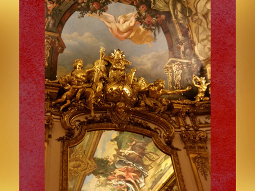 D'après le décor de la Galerie Dorée, Victoire de la Marine, Hôtel de Toulouse (Banque de France), France. (Marsailly/Blogostelle)