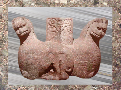 D'après un élément de pilier, école de Mathura, Ier- IIe siècle, dynastie Kushâna, Uttar Pradesh, Inde du Nord. (Marsailly/Blogostelle)