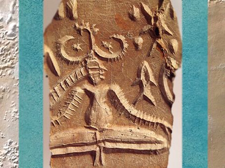 D'après le sceau au Yogi, Mohenjo-Daro, vers 2500-1800 avjc, civilisation de l'Indus. (Marsailly/Blogostelle)