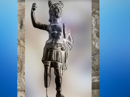 D'après le dieu Mars, figurine en bronze, IIe-IIIe siècle, Lyon, Gaule romaine. (Marsailly/Blogostelle)