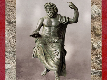 D'après Zeus-Jupiter, inspiré d’un original grec de Phidias (Ve siècle avjc), bronze romain, Ier-IIe siècle apjc, époque romaine. (Marsailly/Blogostelle)
