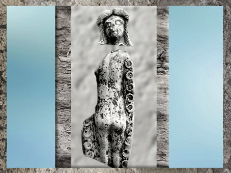 D'après une Vénus, dite à gaine, terre cuite blanche, Ier siècle, Pays de la Loire, France, Gaule Romaine. (Marsailly/Blogostelle)