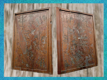 D'après les tablettes zodiacales de Grand, diptyque en ivoire, IIe siècle, Grand, Vosges, France, Gaule Romaine. (Marsailly/Blogostelle)