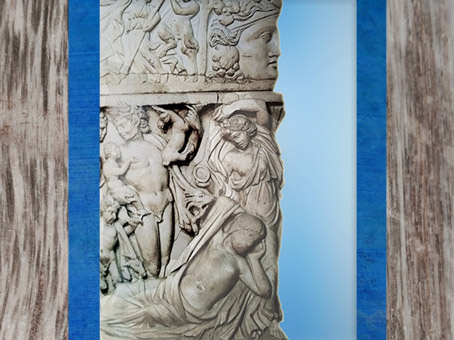 D'après Ariane endormie, sarcophage de Dionysos et Ariane endormie, marbre, fin IIIe siècle, Gironde, France, Gaule Romaine. (Marsailly/Blogostelle)