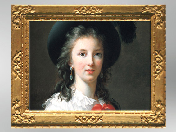 D'après un autoportrait de l'artiste, détail, 1786, Élisabeth Louise Vigée Le Brun. (Marsailly/Blogostelle)