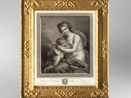 D'après le thème de Vénus liant les ailes de l’Amour 1783, Élisabeth Louise Vigée Le Brun. (Marsailly/Blogostelle)