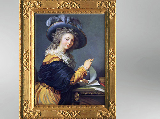 D'après une Femme pliant une lettre, 1784, Élisabeth Louise Vigée Le Brun. (Marsailly/Blogostelle)