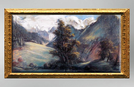 D'après une Vue du Lac de Chelles au Mont Blanc, 1807-1809, Élisabeth Louise Vigée Le Brun. (Marsailly/Blogostelle)