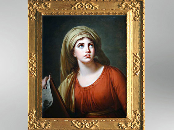 D'après un portrait de Lady Hamilton en Sibylle de Cumes, 1792, Élisabeth Louise Vigée Le Brun. (Marsailly/Blogostelle)