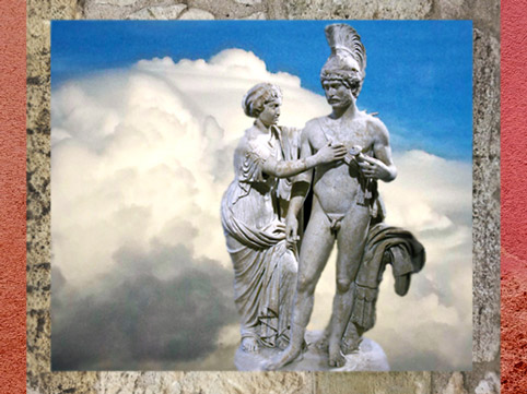 D'après l'empereur Hadrien et son épouse Sabine (tête changée plus tard), sous les traits de Mars et de Vénus, 120-140, marbre, IIe siècle, Rome Antique. (Marsailly/Blogostelle)