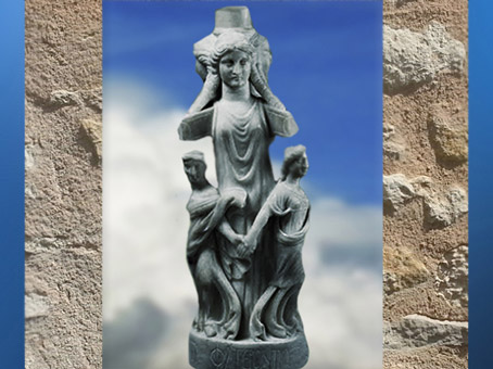 D'après la déesse Hécate, statue, marbre, mithraeum de Sidon, IVe siècle, Phénicie, Liban, époque Romaine. (Marsailly/Blogostelle)