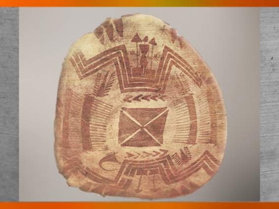 D'après une coupe peinte, décor symétrique, vers 4000 ans avjc, Suse, Iran actuel, période néolithique, Orient ancien. (Marsailly/Blogostelle)