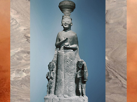 D’après la déesse phrygienne Cybèle, Kybélê-Agdistis, VIe siècle avjc, Anatolie, Ankara, Turquie, Orient antique. (Marsailly/Blogostelle)