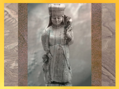 D'après Cybèle déesse-Mère, statuette, VII-VIe siècle avjc, Asie Mineure, Turquie, Orient antique. (Marsailly/Blogostelle)