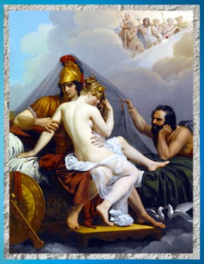 D'après Mars et Vénus piégés par Vulcain, d'Alexander Charles Guillemot 1827 apjc, XIXe siècle. (Marsailly/Blogostelle)