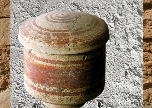 D'après une terre cuite peinte, fin IVe millénaire avjc, Ugarit, actuel Ras Shamra, Syrie, Mésopotamie néolithique. (Marsailly/Blogostelle)