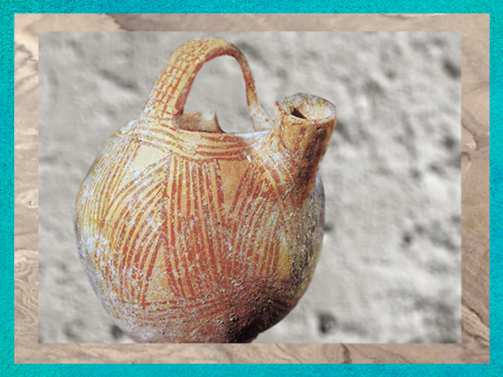 D'après une poterie peinte, IVe millénaire avjc, Israël, Levant néolithique. (Marsailly/Blogostelle)