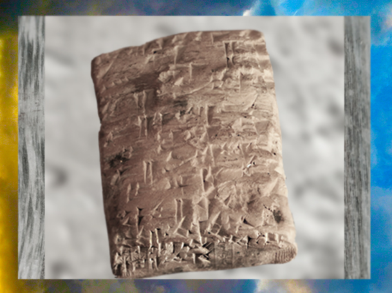 D'après un contrat en akkadien, location d'un champ, règne d'Abi-eshuh, vers 1711-1684 avjc, Babylone, Mésopotamie. (Marsailly/Blogostelle)