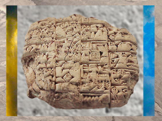 D'après un texte sumérien, le prêtre Lu'enna annonce au roi de Lagash la mort de son fils, vers 2400 avjc, Mésopotamie. (Marsailly/Blogostelle)