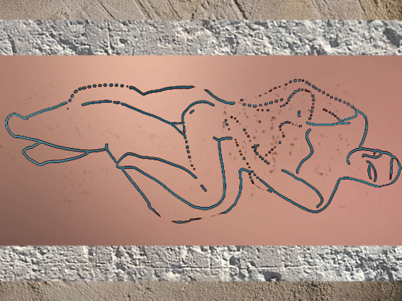 D'après un décor de céramique, vers 5300 avjc, Haçilar, Anatolie, Turquie, Levant Néolithique. (Marsailly/Blogostelle)