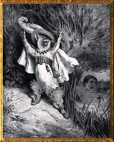 D'après Le Chat Botté de Charles Perrault illustration de Gustave Doré, (1832- 1883), XIXe siècle. (Marsailly/Blogostelle)
