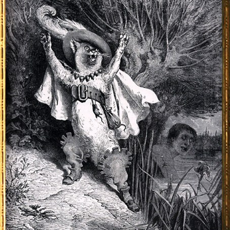 D'après Le Chat Botté de Charles Perrault illustration de Gustave Doré, (1832- 1883), XIXe siècle. (Marsailly/Blogostelle)