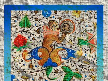 D'après le sens de la Mise en Scène, 1450, manuscrit enluminé, art médiéval.(Marsailly/Blogostelle)