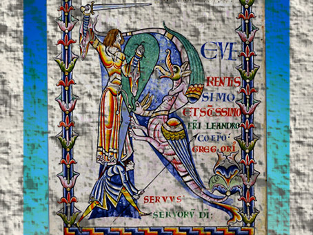 D'après Le Sens de l'Héroïsme, Moralia in Job, Grégoire le Grand, abbaye de Cîteaux, XIIe siècle, Dijon, art médiéval. (Marsailly/Blogostelle)