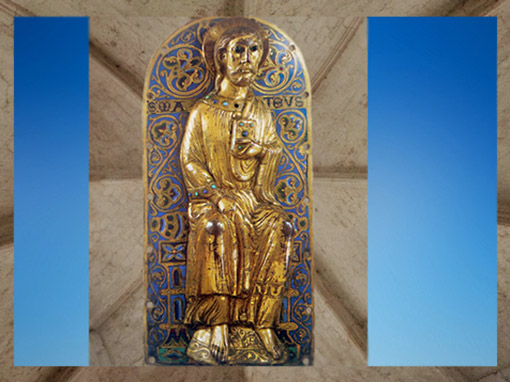 D'après Saint Matthieu, cuivre doré et émail champlevé, vers 1230, Limoges, art Limousin, Gothique, France médiévale. (Marsailly/Blogostelle)